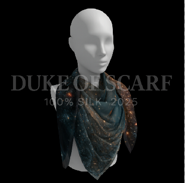 Christmas Tree Star Galaxy Blue Black Gold 50x50