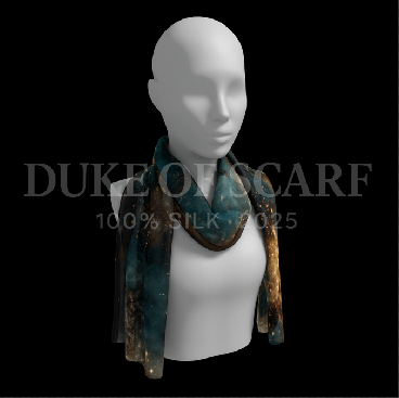 Christmas Tree Stone Minerals Swirl Swirl Blue Gold 72x16