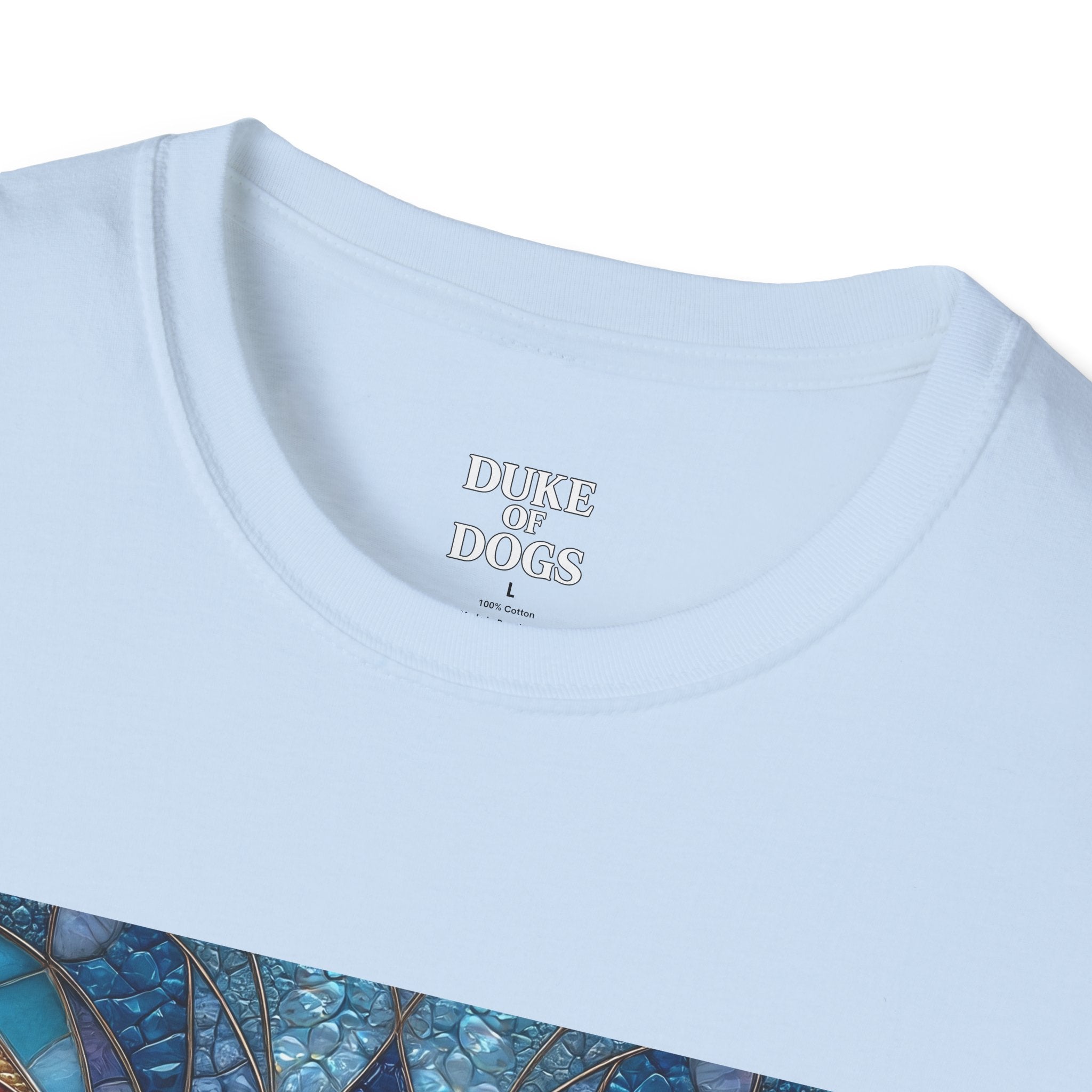 Duke of Dogs Blue Stained Glass Fox