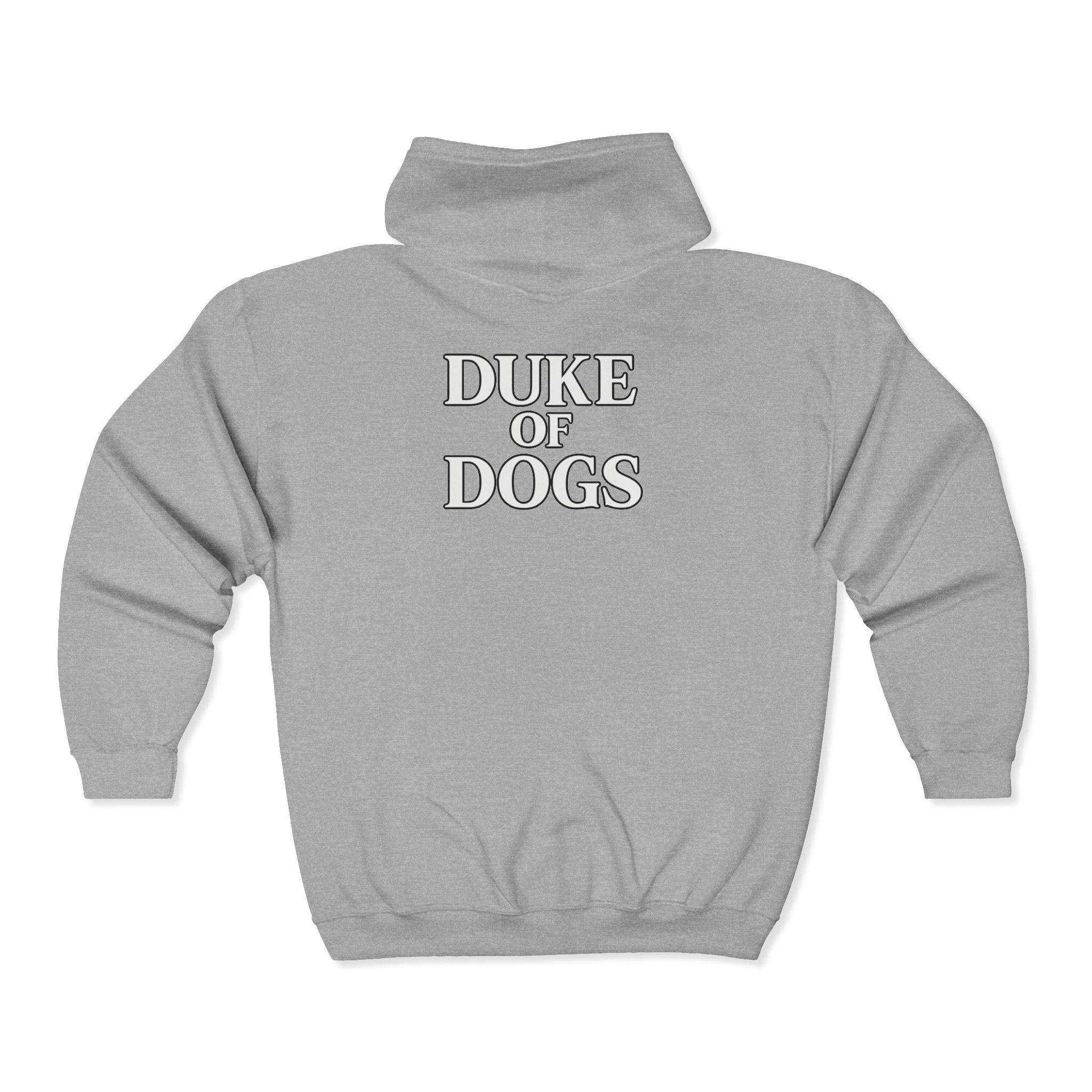 Zip Hoodie — Duke of Dogs Red Ruby Wolf Zip-Up