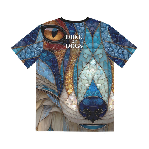 All-Over T-Shirt - Blue Stained Glass Fox