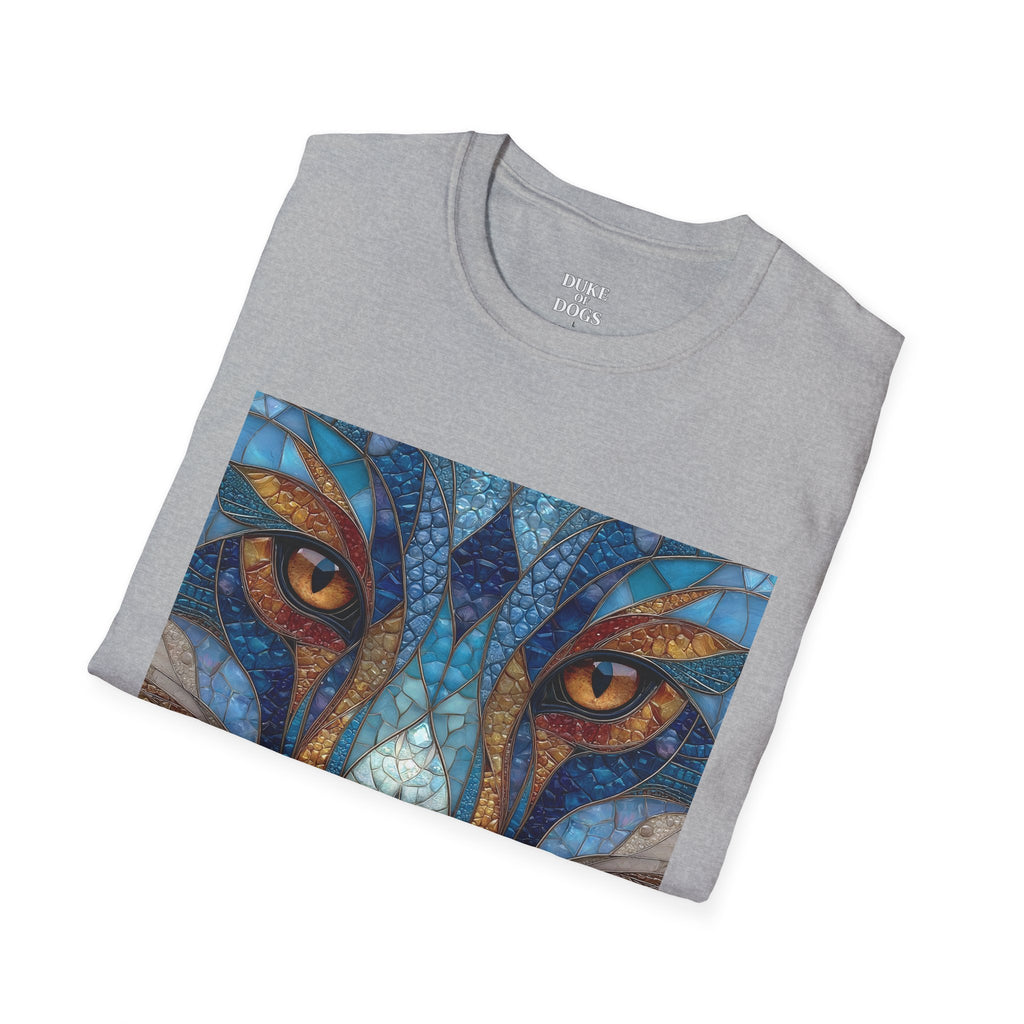 Duke of Dogs Blue Stained Glass Fox