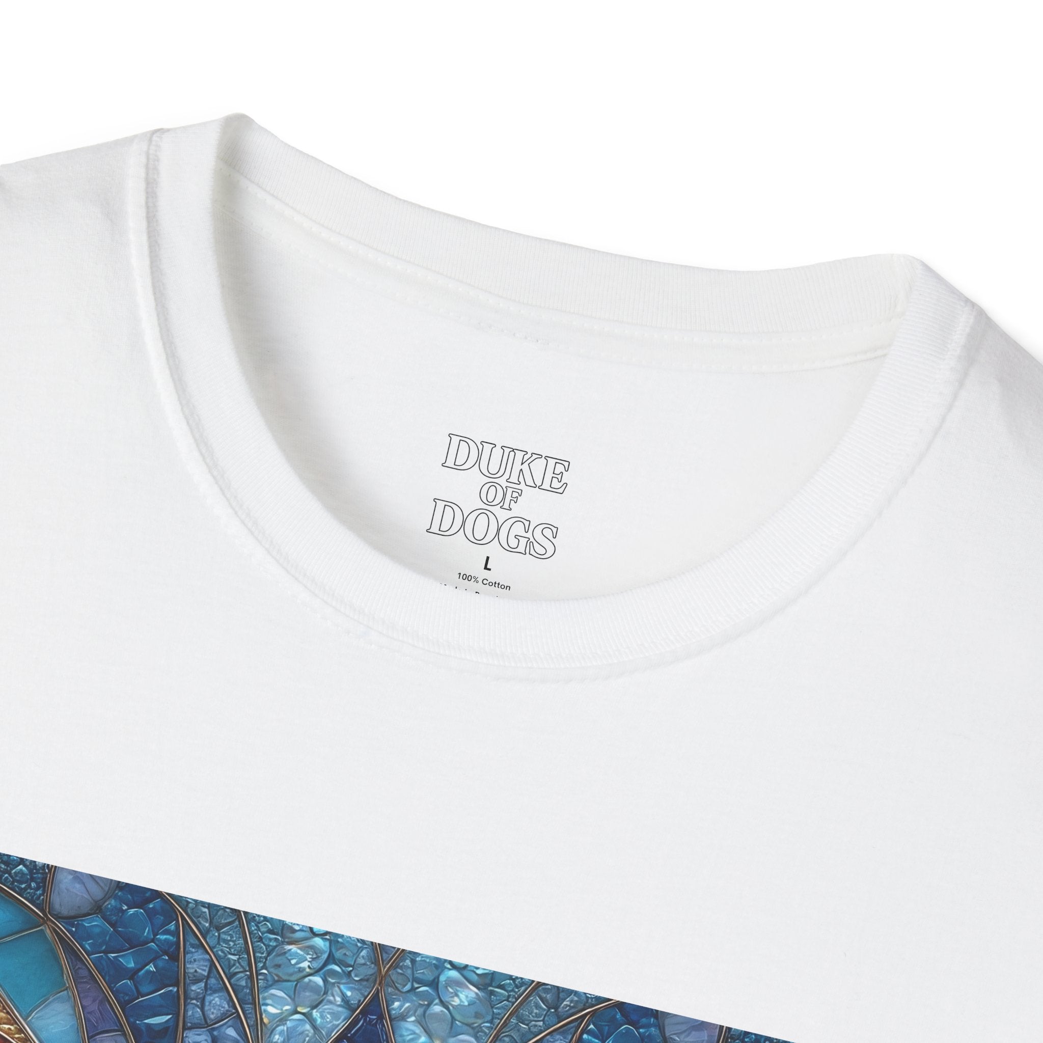 Duke of Dogs Blue Stained Glass Fox