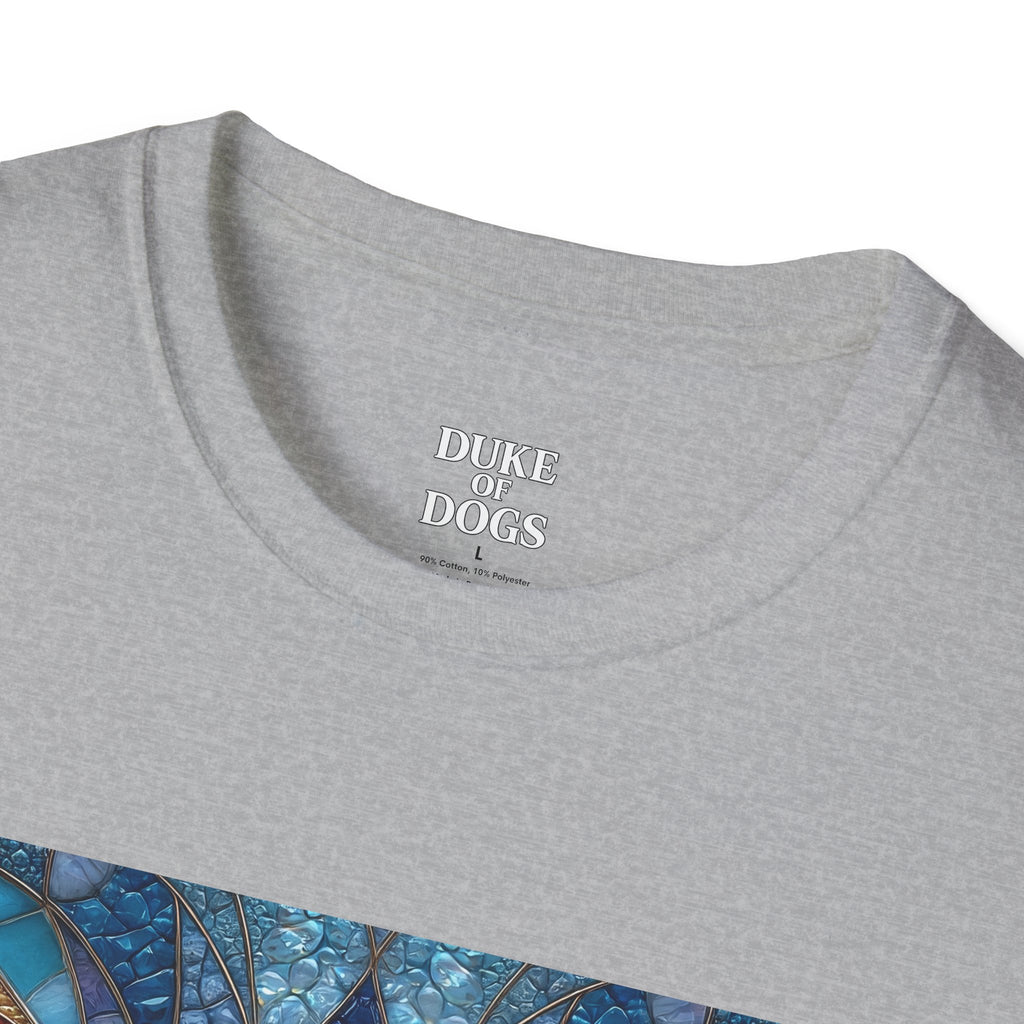 Duke of Dogs Blue Stained Glass Fox