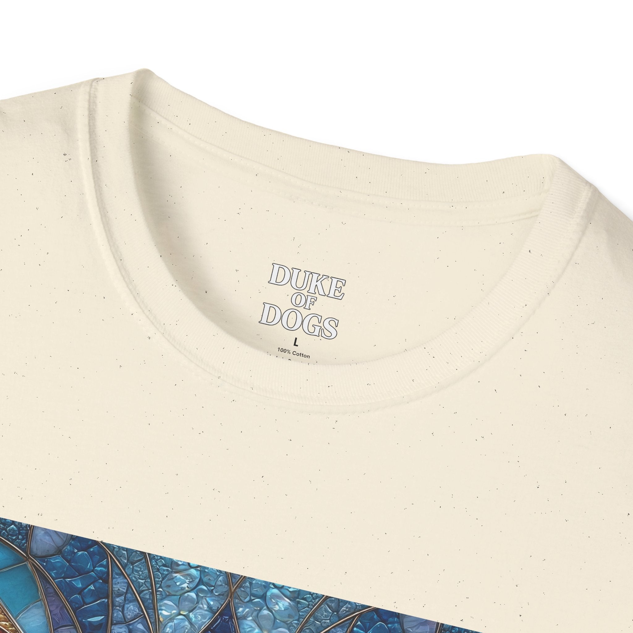 Duke of Dogs Blue Stained Glass Fox