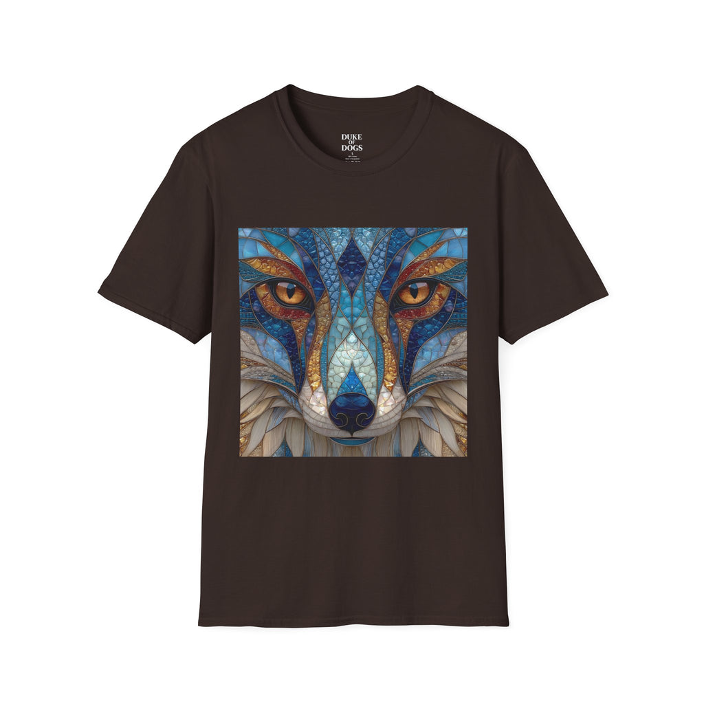 Duke of Dogs Blue Stained Glass Fox